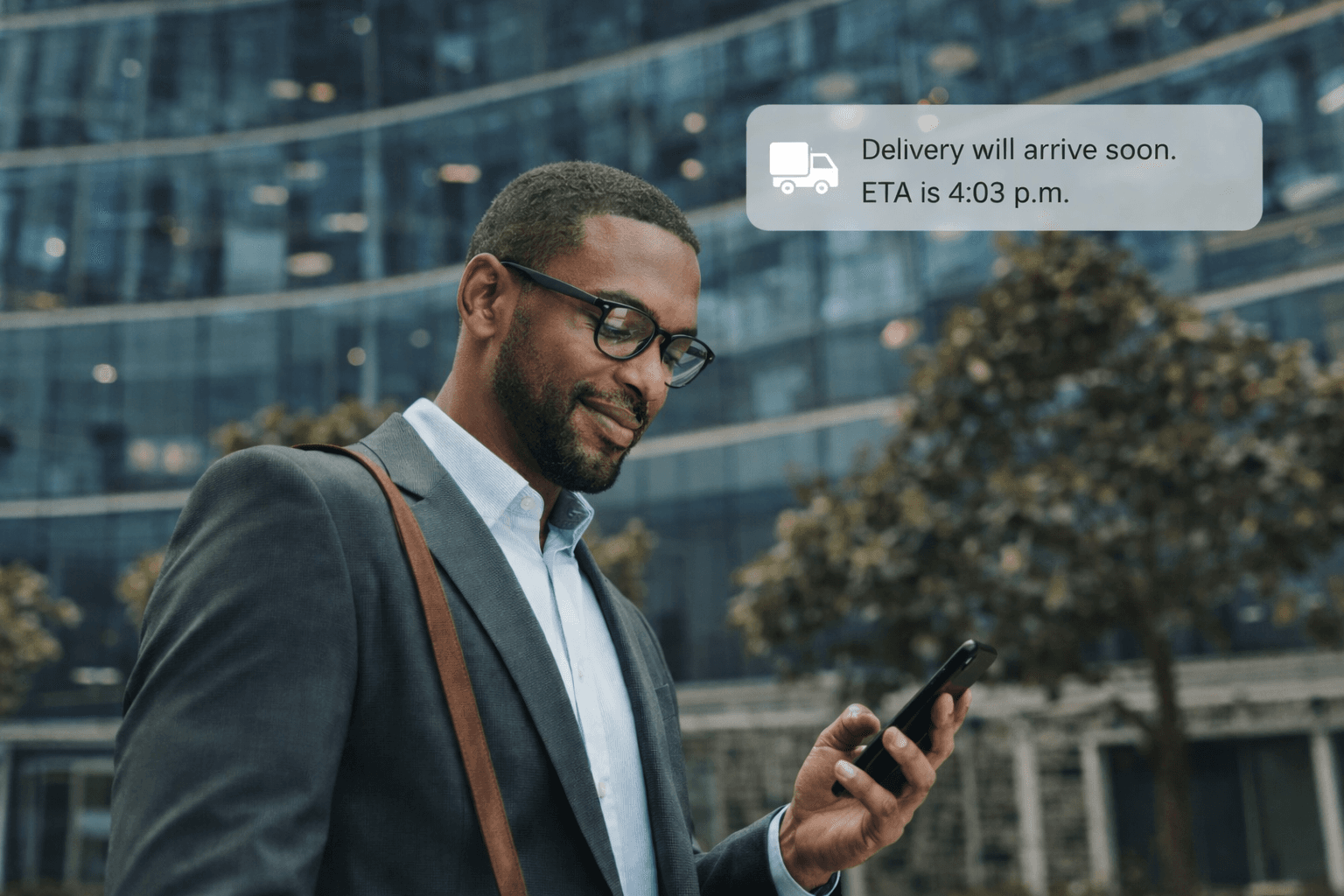 Guy checking delivery