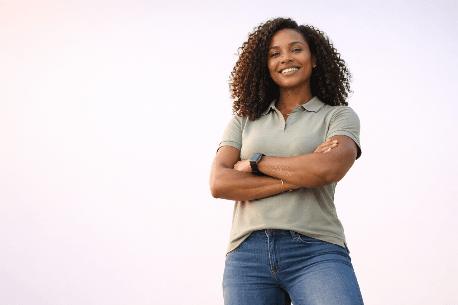 Service company woman hero